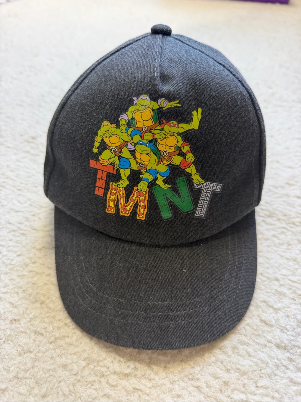 Nickelodeon Teenage Mutant Ninja Turtles TMNT Pizza Snapback Hat Black NWT